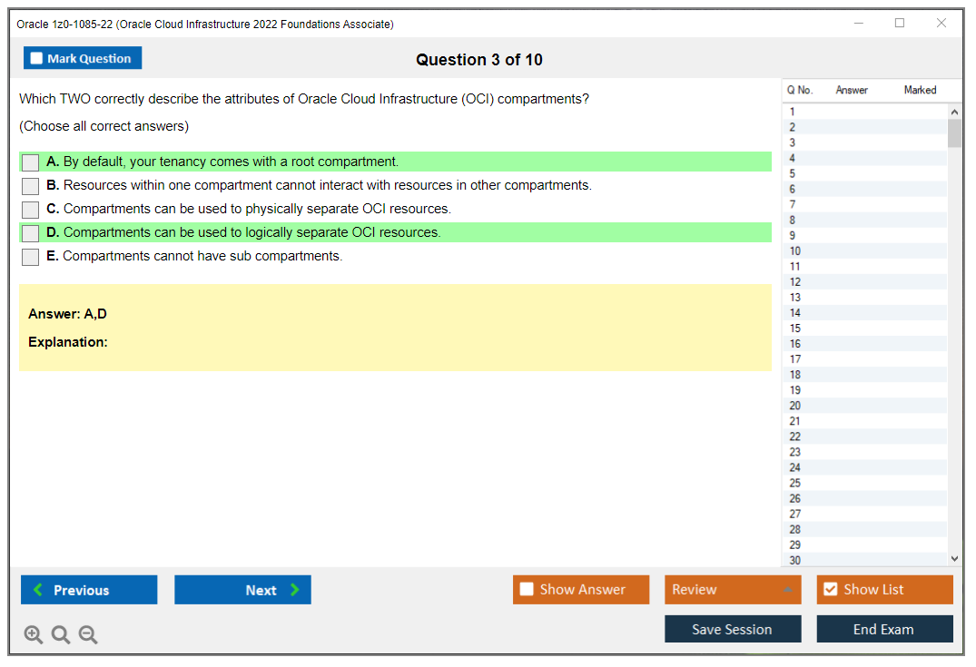 Oracle 1z0-1085-22 (Oracle Cloud Infrastructure 2022 Foundations Associate) Prüfungs-Simulator Test Engine Prüfungs-Dumps 3