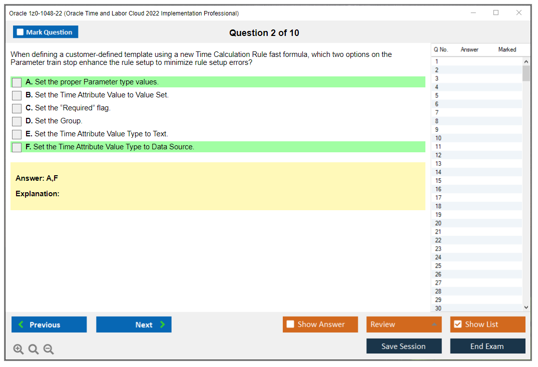 Oracle 1z0-1048-22 (Oracle Time and Labor Cloud 2022 Implementation Professional) Prüfungs-Simulator Test Engine Prüfungs-Dumps 2