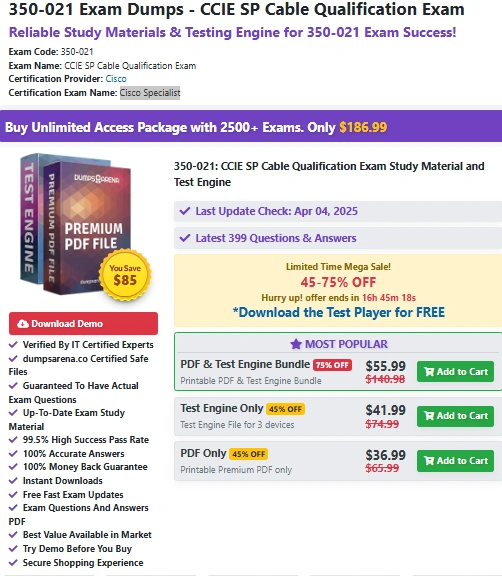 Cisco Specialist Success Blueprint with Cisco 350 021 Exam Dumps PDF