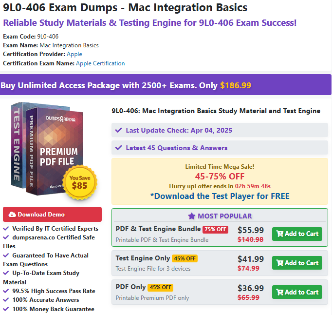 9L0-406 Exam Dumps - Mac Integration Basics