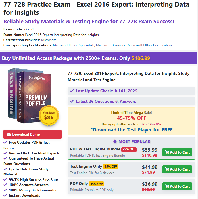 77-728 Exam Dumps – Current Syllabus Covered