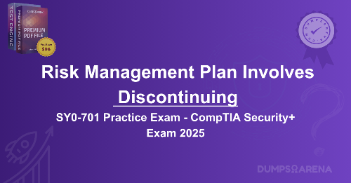 Which Risk Management Plan Involves Discontinuing an Activity That Creates a Risk?