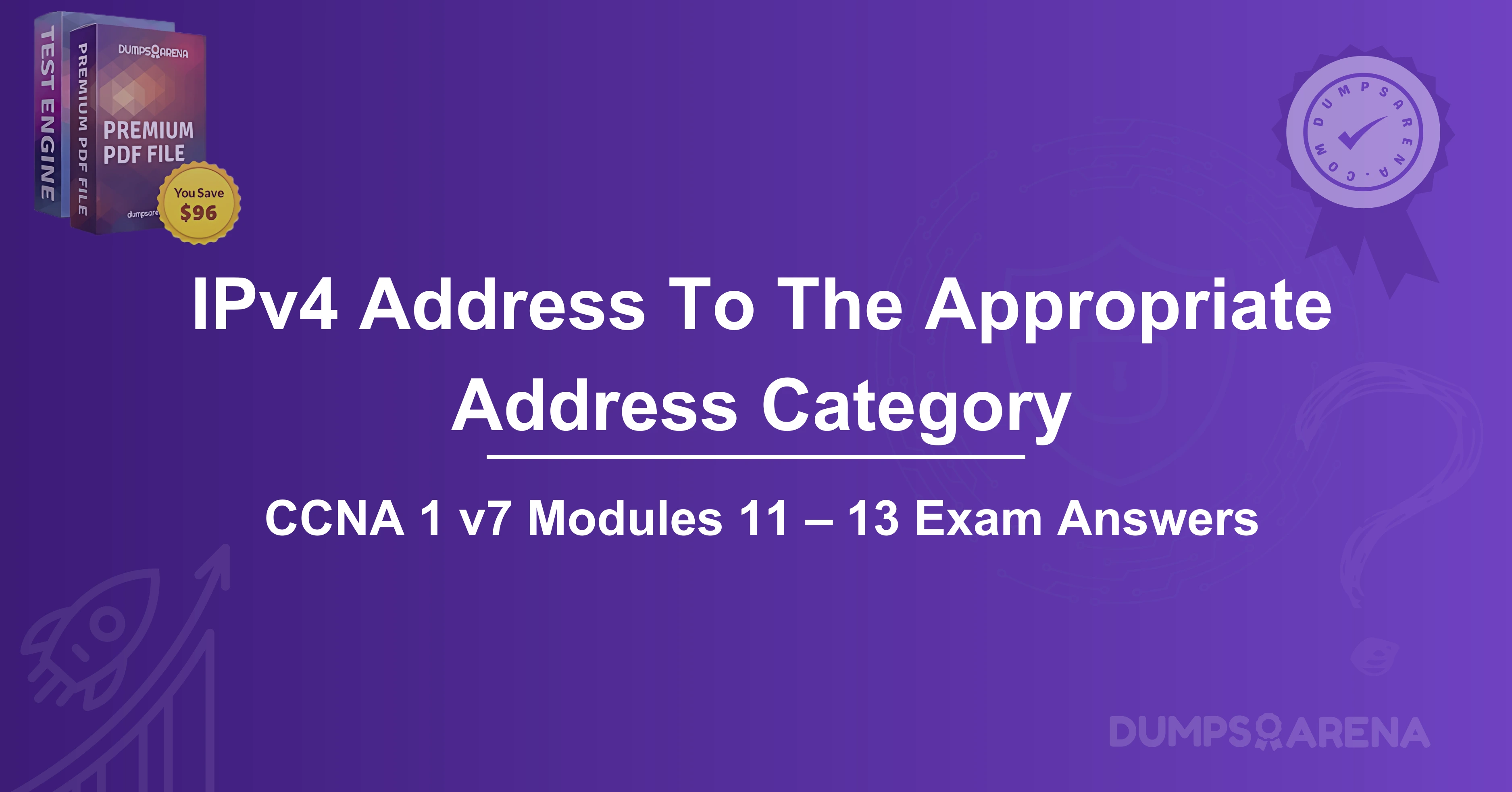 Match Each IPv4 Address To The Appropriate Address Category. (Not All Options Are Used.)