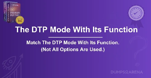 Match The DTP Mode With Its Function. (Not All Options Are Used.)