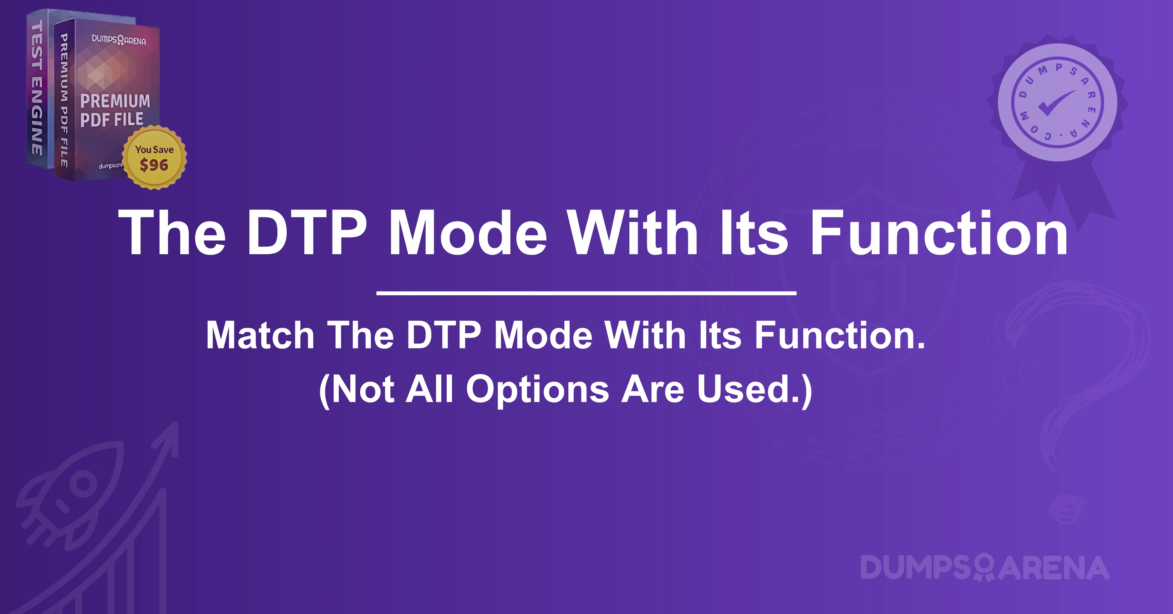 Match The DTP Mode With Its Function. (Not All Options Are Used.)
