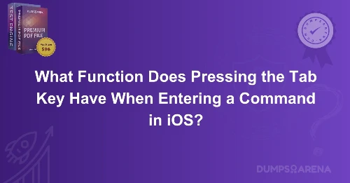 What Function Does Pressing the Tab Key Have When Entering a Command in iOS?