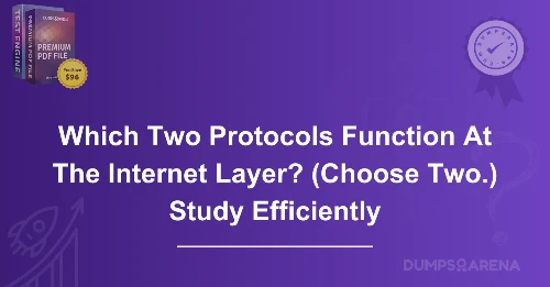 Which Two Protocols Function At The Internet Layer? (Choose Two.) Study Efficiently