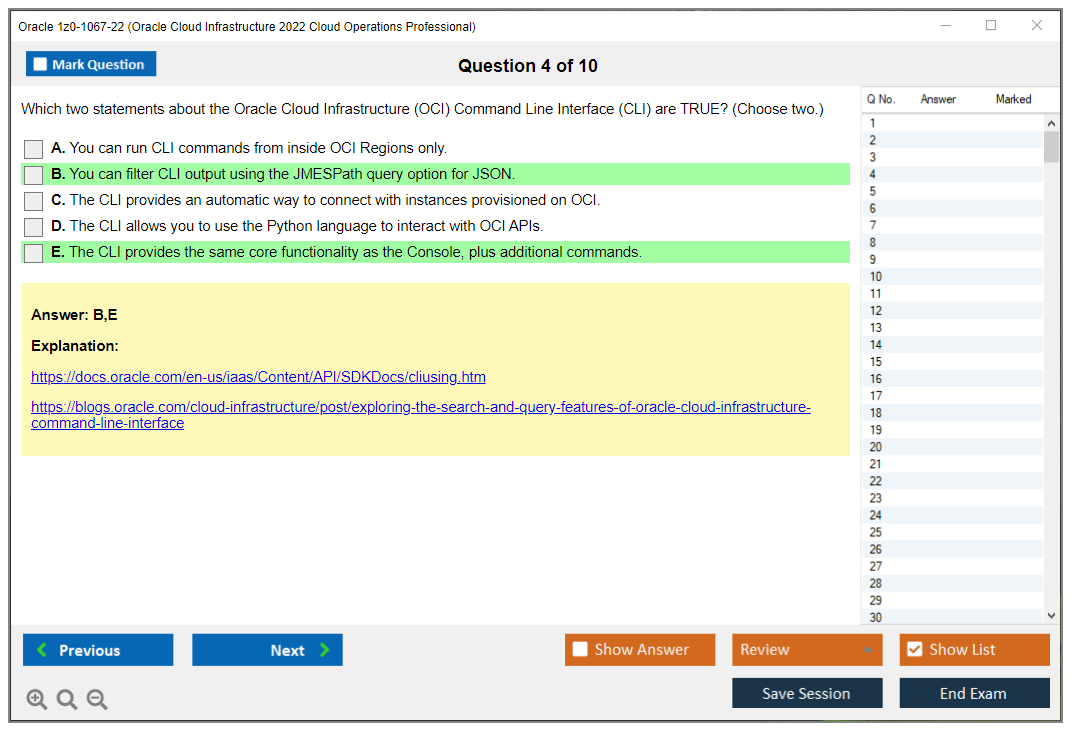 Oracle 1z0-1067-22 (Oracle Cloud Infrastructure 2022 Cloud Operations Professional) Prüfungs-Simulator Test Engine Prüfungs-Dumps 4