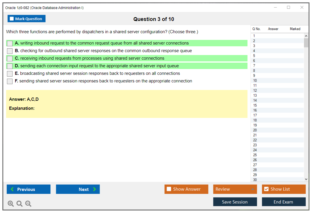 Oracle 1z0-082 (Oracle Database Administration I) Prüfungs-Simulator Test Engine Prüfungs-Dumps 3