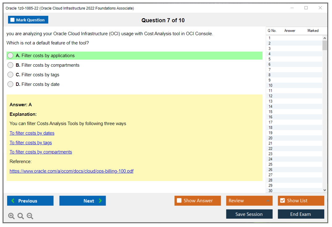 Oracle 1z0-1085-22 (Oracle Cloud Infrastructure 2022 Foundations Associate) Prüfungs-Simulator Test Engine Prüfungs-Dumps 7
