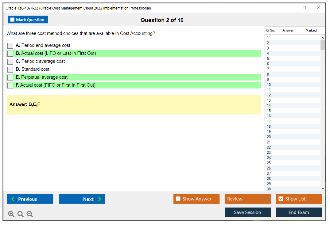 Oracle 1z0-1074-22 (Oracle Cost Management Cloud 2022 Implementation Professional) Prüfungs-Simulator Test Engine Prüfungs-Dumps 2