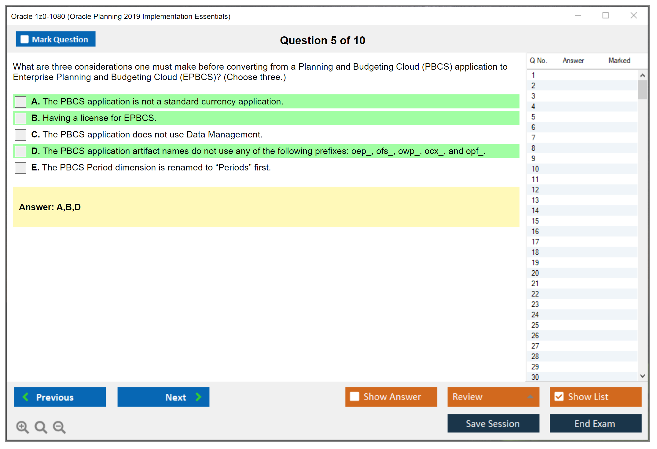 Oracle 1z0-1080 (Oracle Planning 2019 Implementation Essentials) Prüfungs-Simulator Test Engine Prüfungs-Dumps 5