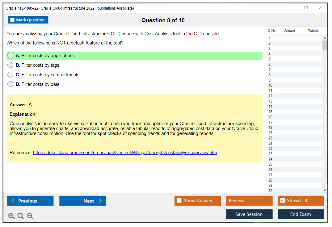Oracle 1z0-1085-22 (Oracle Cloud Infrastructure 2022 Foundations Associate) Prüfungs-Simulator Test Engine Prüfungs-Dumps 8