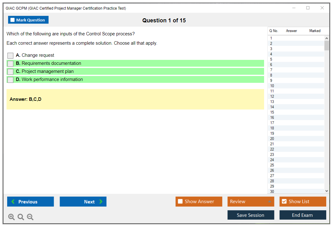 GIAC GCPM (GIAC Certified Project Manager Certification Practice Test) Simulador de exame Motor de teste Dumps de exame 1