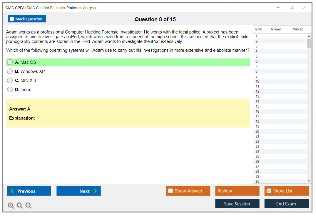 GIAC GPPA (GIAC Certified Perimeter Protection Analyst) Exam Simulator Test Engine Practice Exam 8