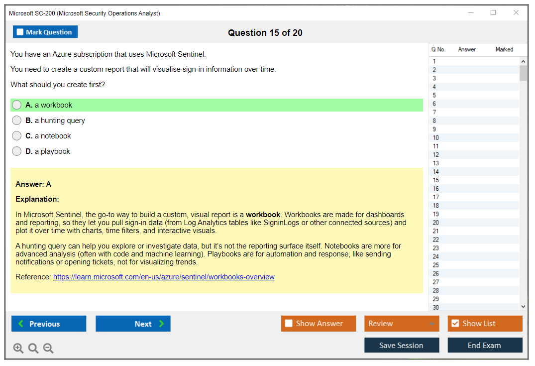 Microsoft SC-200 (Microsoft Security Operations Analyst) Prüfungs-Simulator Test Engine Prüfungs-Dumps 15
