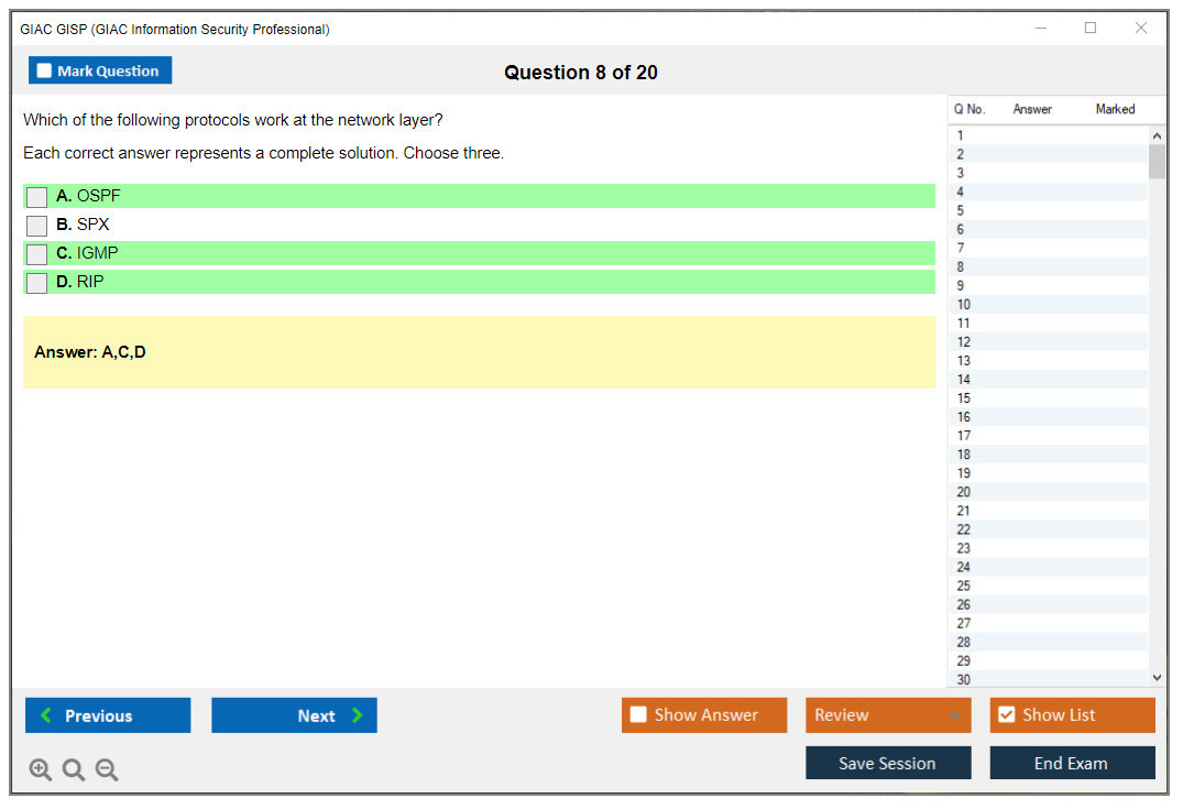 GIAC GISP (GIAC Information Security Professional) Exam Simulator Test Engine Practice Exam 8