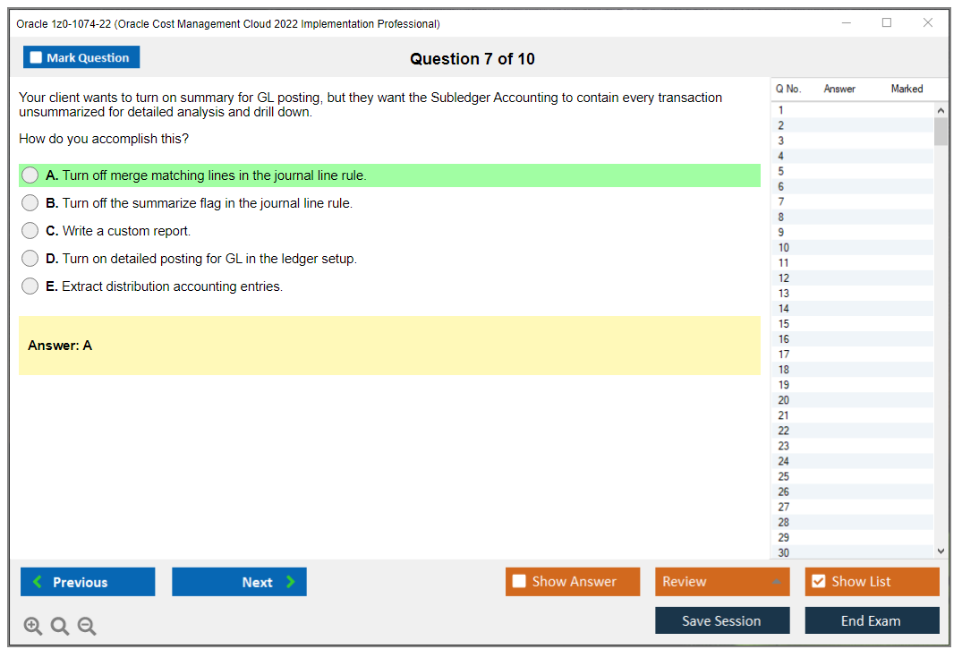 Oracle 1z0-1074-22 (Oracle Cost Management Cloud 2022 Implementation Professional) Prüfungs-Simulator Test Engine Prüfungs-Dumps 7