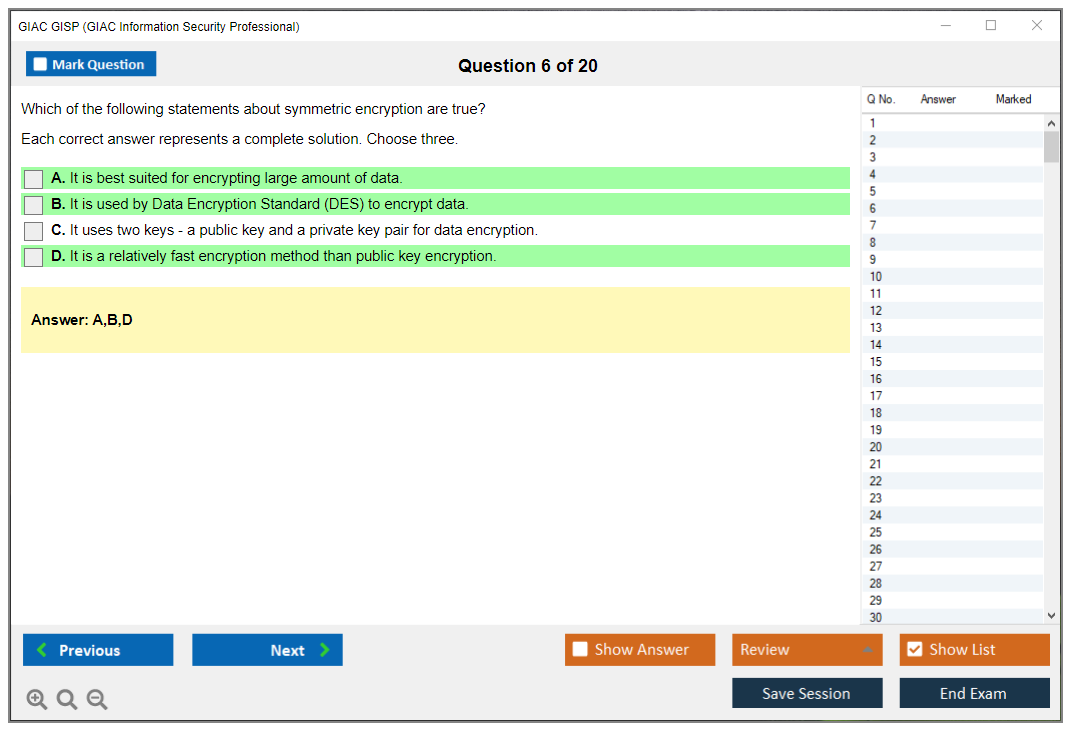 GIAC GISP (GIAC Information Security Professional) Exam Simulator Test Engine Practice Exam 6