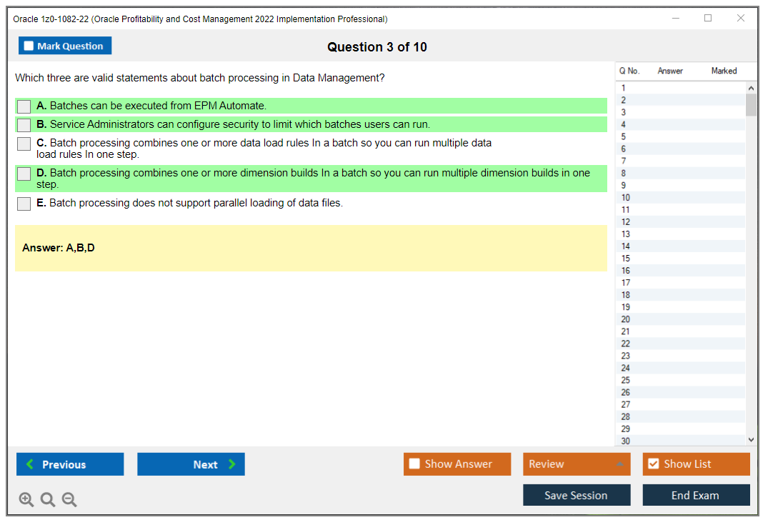 Oracle 1z0-1082-22 (Oracle Profitability and Cost Management 2022 Implementation Professional) Prüfungs-Simulator Test Engine Prüfungs-Dumps 3